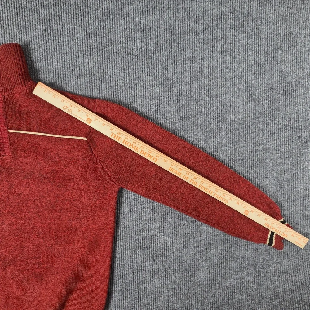 PRONTI‎ Collection By Phita Men's 3XL Red Half Zip Mock Neck Sweater Textured